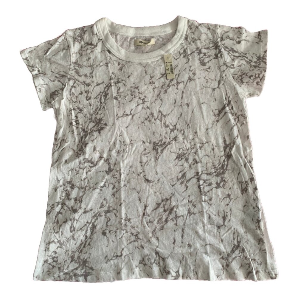 NWT MADEWELL Women's White Marble Perfect Vintage T-shirt Sz Small - Picture 5 of 7